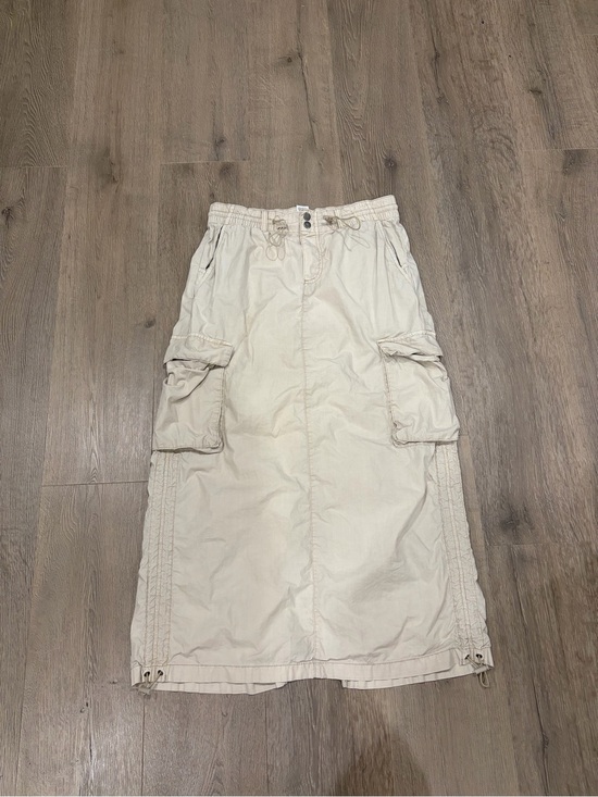 Garage Dresses & Skirts - Garage Beige Cargo Maxi Skirt with Utility Pockets